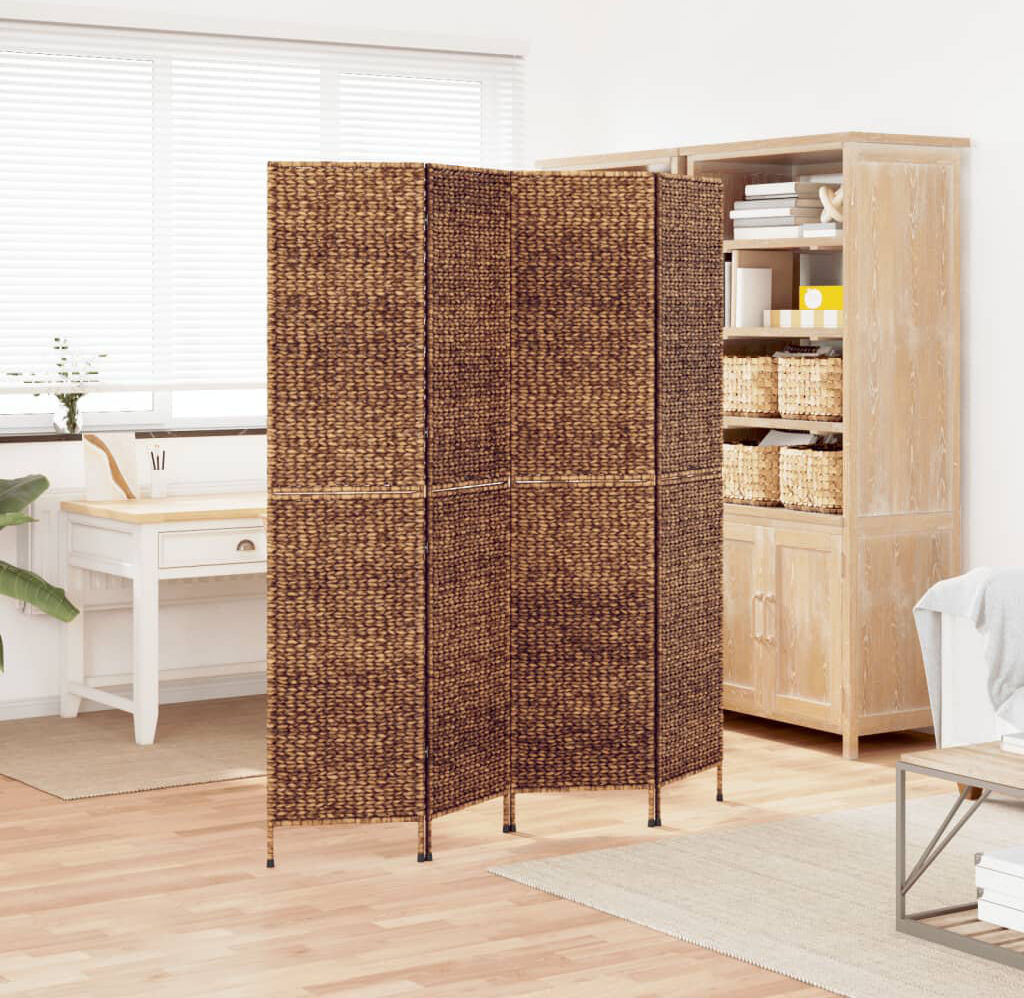 Bay Isle Home Cotreau 180cm H Metal Folding Room Divider Brown 180cm H x 163cm W