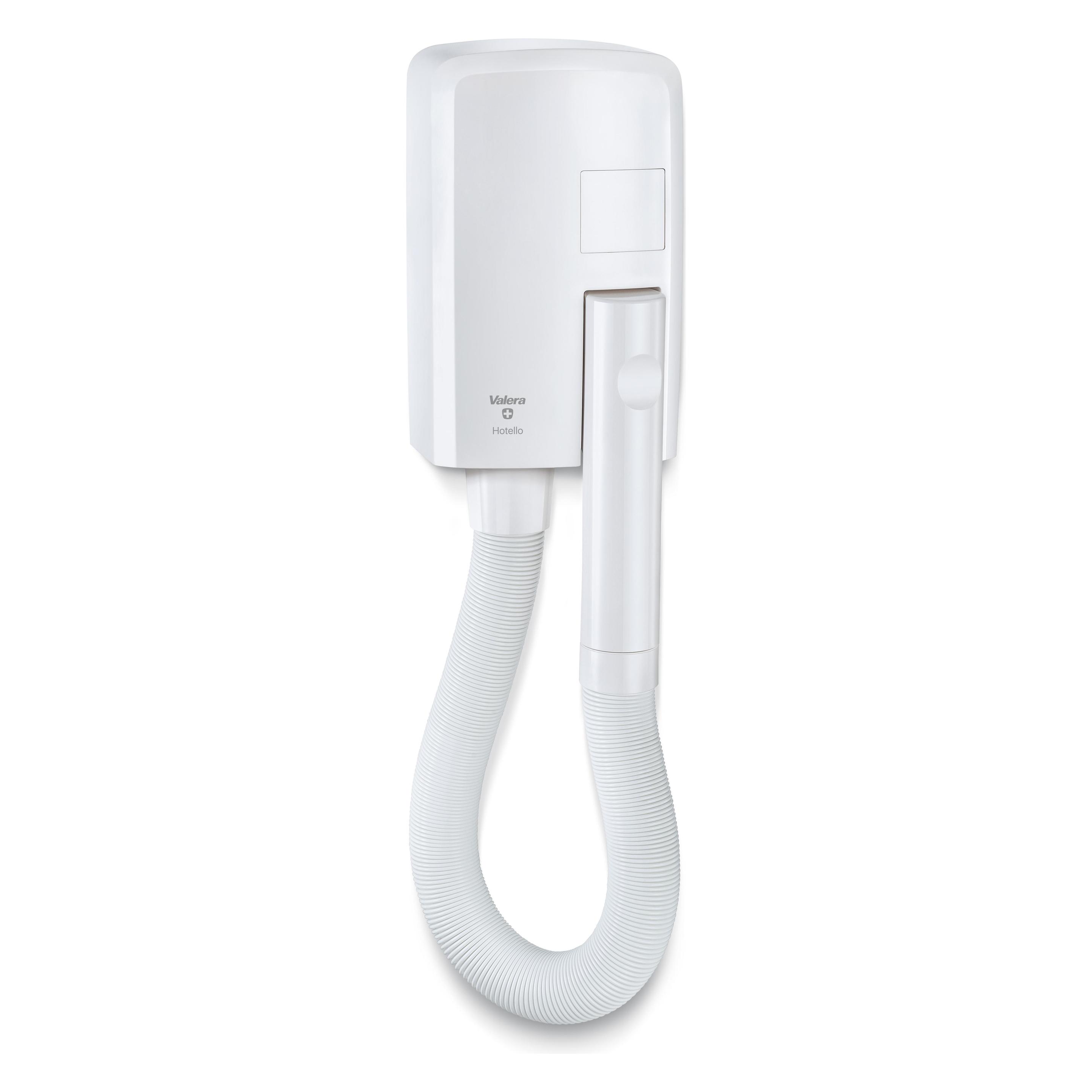 Valera Hotello Wandhaartrockner weiss Kunststoff 1200 W Haartrockner neues, kompaktes Modell, Automatischer (1200 W) (832.01/T)