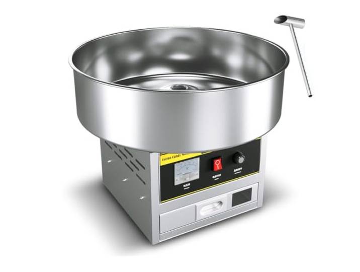 Elektrische Zuckerwattemaschine mit 45-cm-Edelstahlschüssel Inklusive Zuckerlöffel und Schublade – ideal für Zuhause, Jahrmärkte, Kindergeburtstage und Familienfeiern