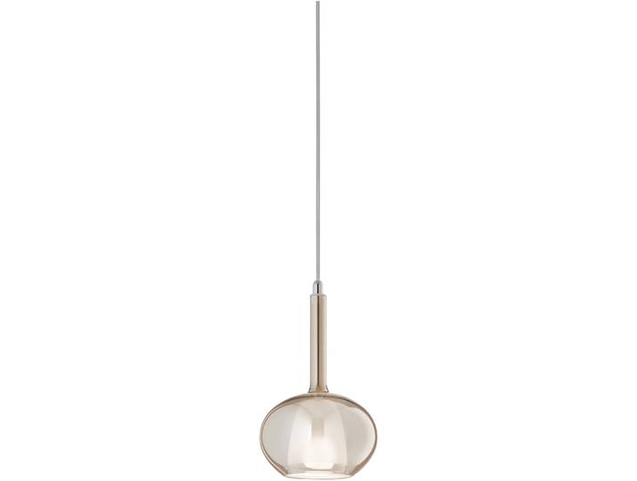 Designer-Pendellampe Giberti Luce Carina L Glas hellbraun D: 16 cm, E27 - Designer-Pendellampe