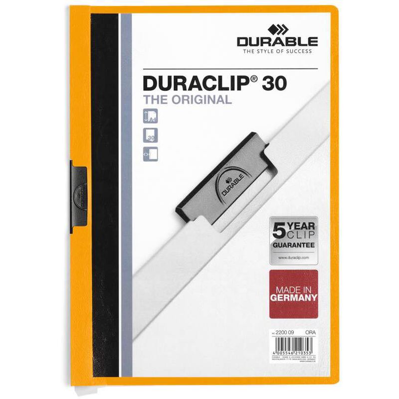 DURABLE 25 Klemmhefter DURACLIP orange