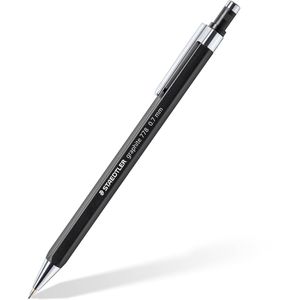 Staedtler Druckbleistift Graphite 778, schwarz, Kunststoff, B, mit Radiergummi, Strichbreite 0,7 mm