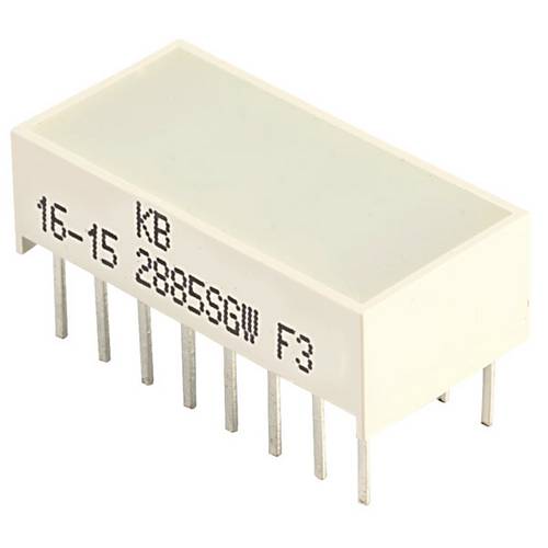 Kingbright KB-2885SGW LED-Bargraph 8fach Grün (L x B x H) 20.04 x 9.94 x 6.12mm