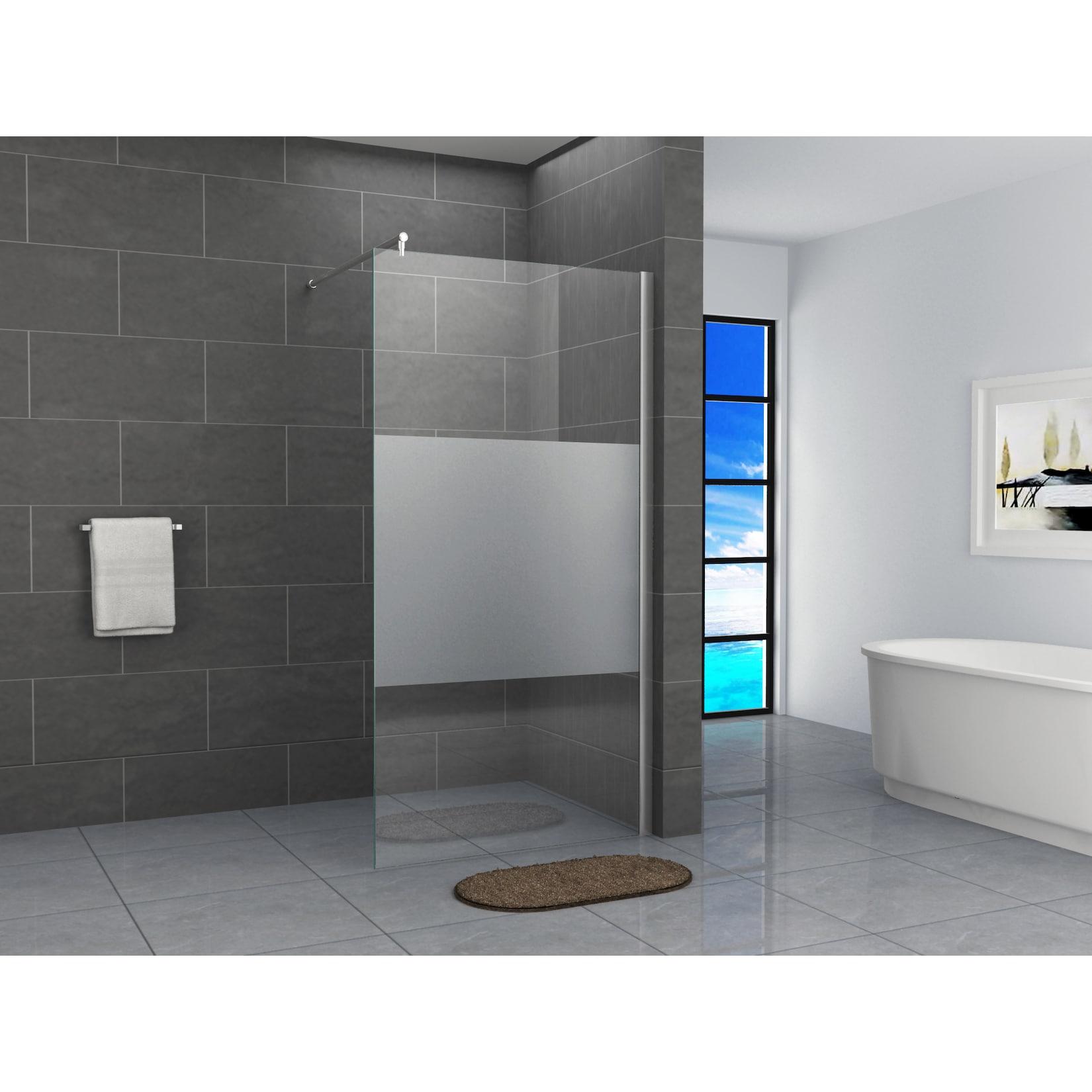 Fa-Bausysteme Walk-In Glas Dusche Teilsatiniert 60 cm