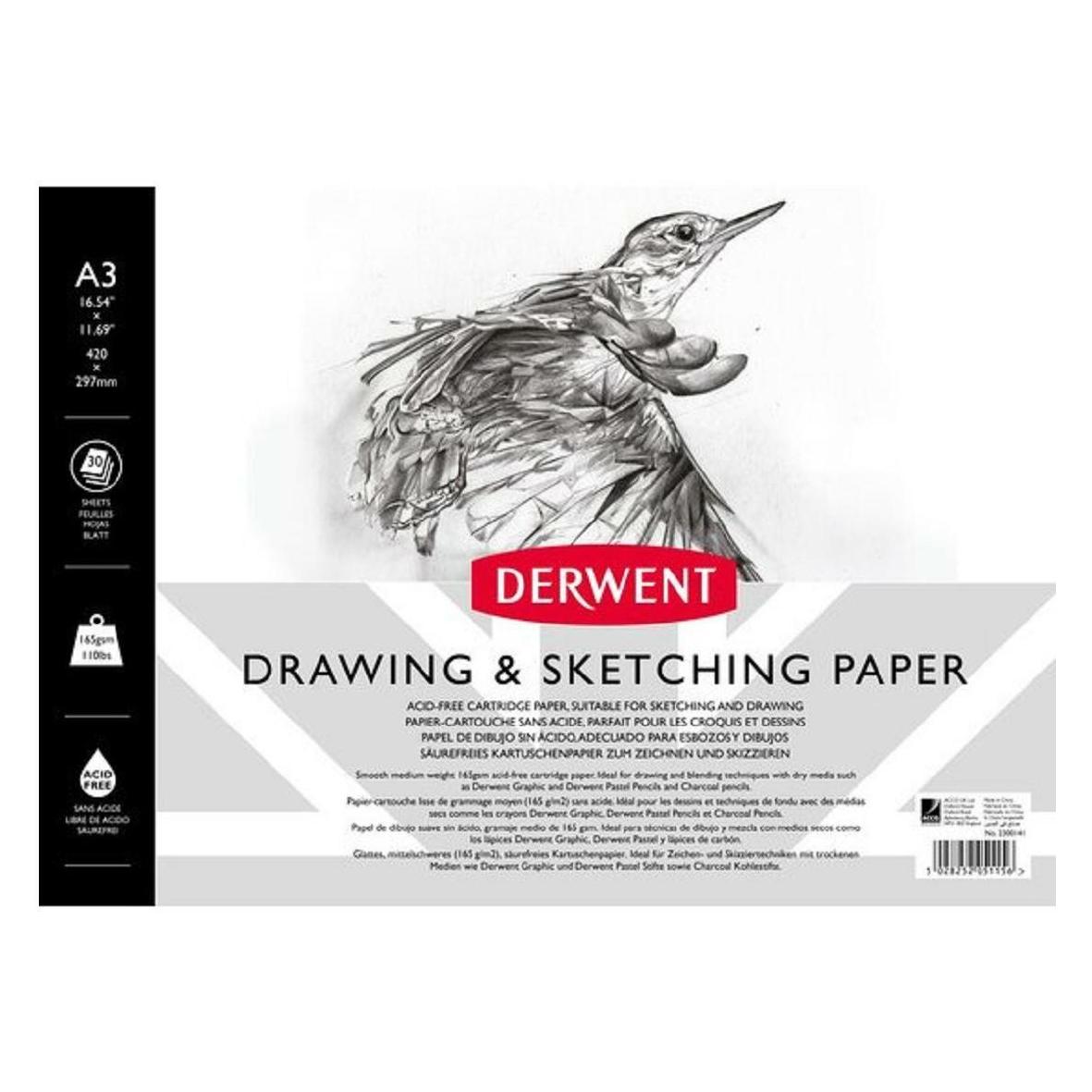 Derwent Skizzenblock (A3, Blanko, Harter Einband) (2300141)