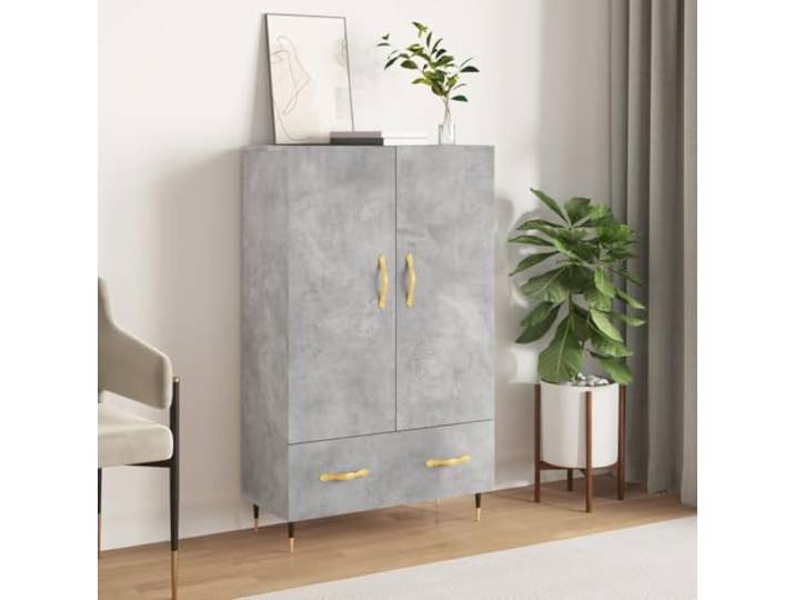 HEFZGDB Stilvolles Highboard mit Metallbeinen und viel Stauraum – Stabiler Beistellschrank mit Wandhalterung für Ihr Wohnzimmer mit modernem Charme