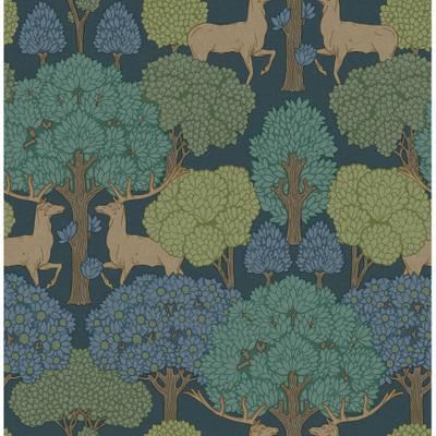 Advantage Forest of Arden Blue Deer Wallpaper