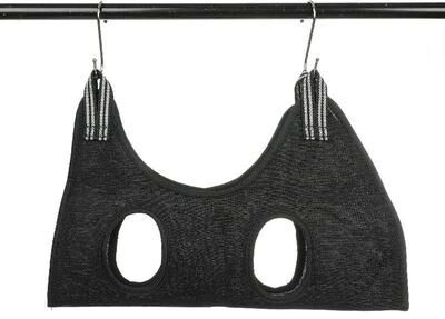Uplifted Finds Pet Grooming Hammock And Restraint Bag With Hanging Hooks black m