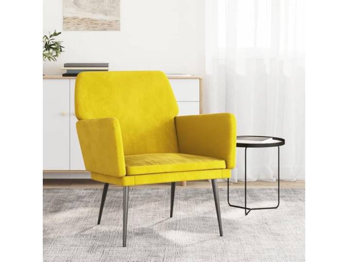 Fauteuil Jaune 62x79x79 cm Velours fauteuil relax fauteuil de salon chaise de chambre à coucher chaise longue 351378