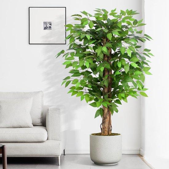Unyqoos Kunstplant Ficusboom, Groen, Hoogte: 120 cm