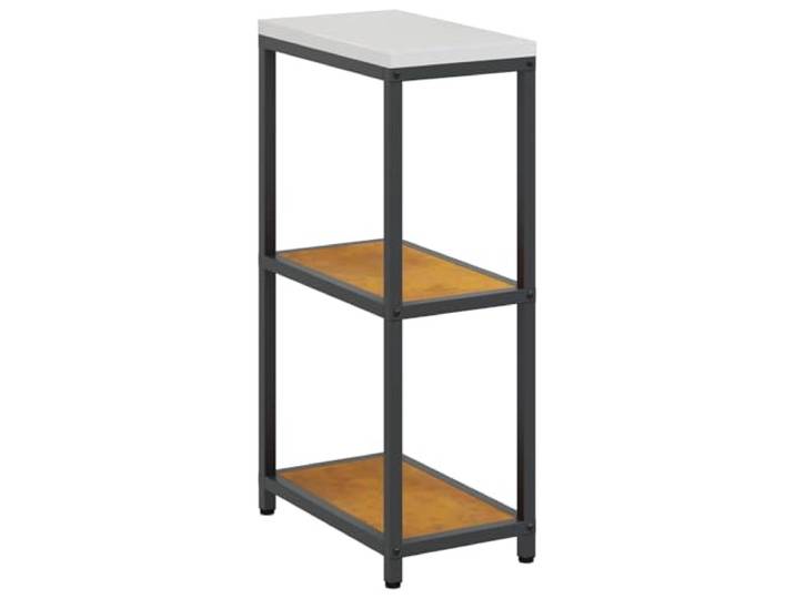 KUPTYERFG Küchenregal HATTEM Standregal Rostig 30x50x92cm Stahl Robustes Metallregal in Rost-Optik für Vorräte und Kochutensilien in Gartenküche, Balkon oder Terrasse.