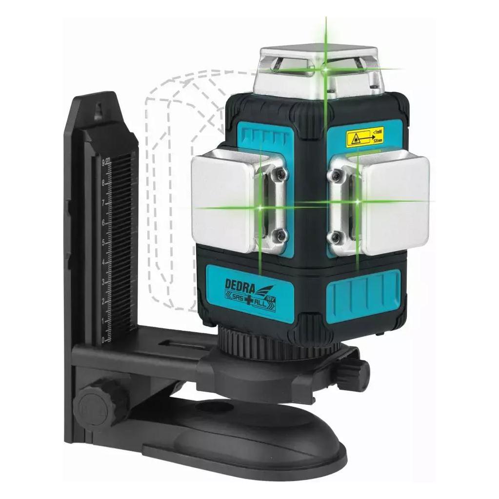 Dedra 3D-Multilaser, 3D-Laser-Wasserwaage, SAS+ALL DED6910 grüner Laser, OSRAM (Multilinienlaser) (DED6910)