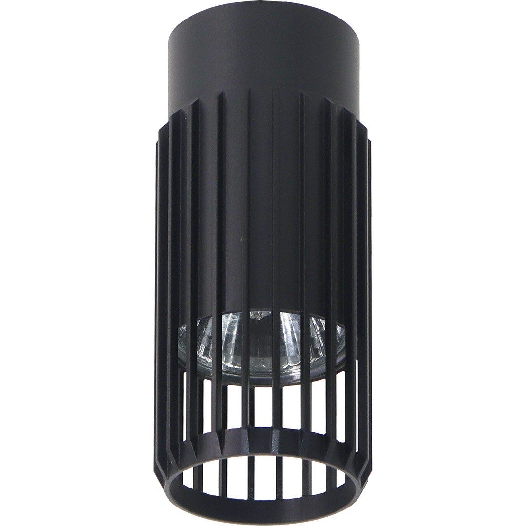 Milagro Vertical Inbouwspot Zwart Rond 1xGU10 8W