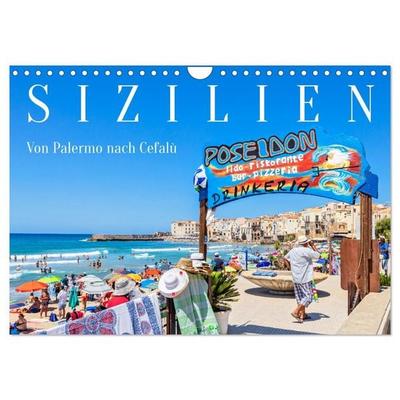 Sizilien - Von Palermo nach Cefalù (Wandkalender 2027 DIN A4 quer), CALVENDO Monatskalender