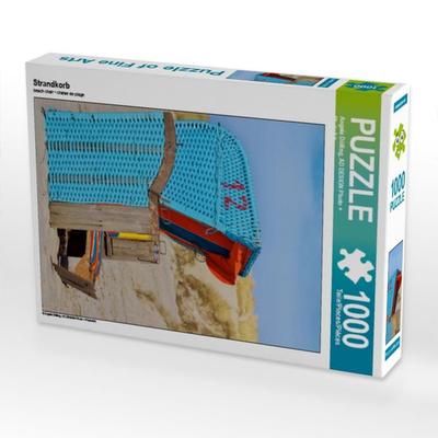 CALVENDO Puzzle Strandkorb | 1000 Teile Lege-Größe 64x48cm Foto-Puzzle für glückliche Stunden