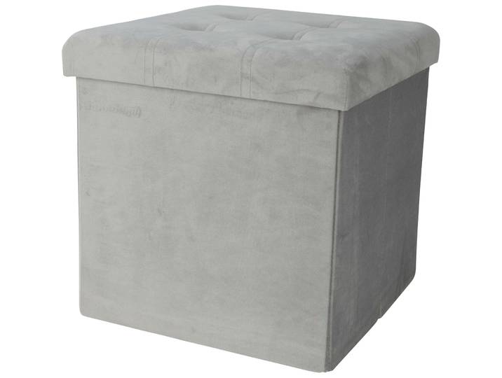 Aufbewahrungsbox Senna silber Polyester H 38 cm
