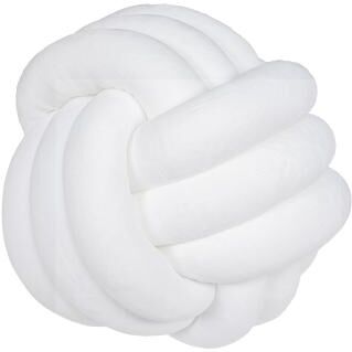 Lush Living Finds Handmade Knot Pillow Ball, Round Throw Pillows, Decorative Cushion, Aesthetic Home Decor, Khaki Cream Pink White Black knot White