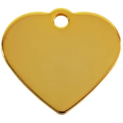 Adressanhänger mit Gravur - Herz - klein - gold