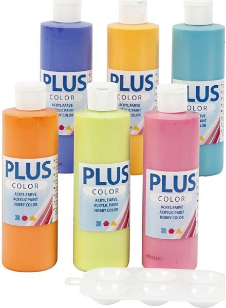 Plus Color Hobbymaling   6x250 Ml   Colorful