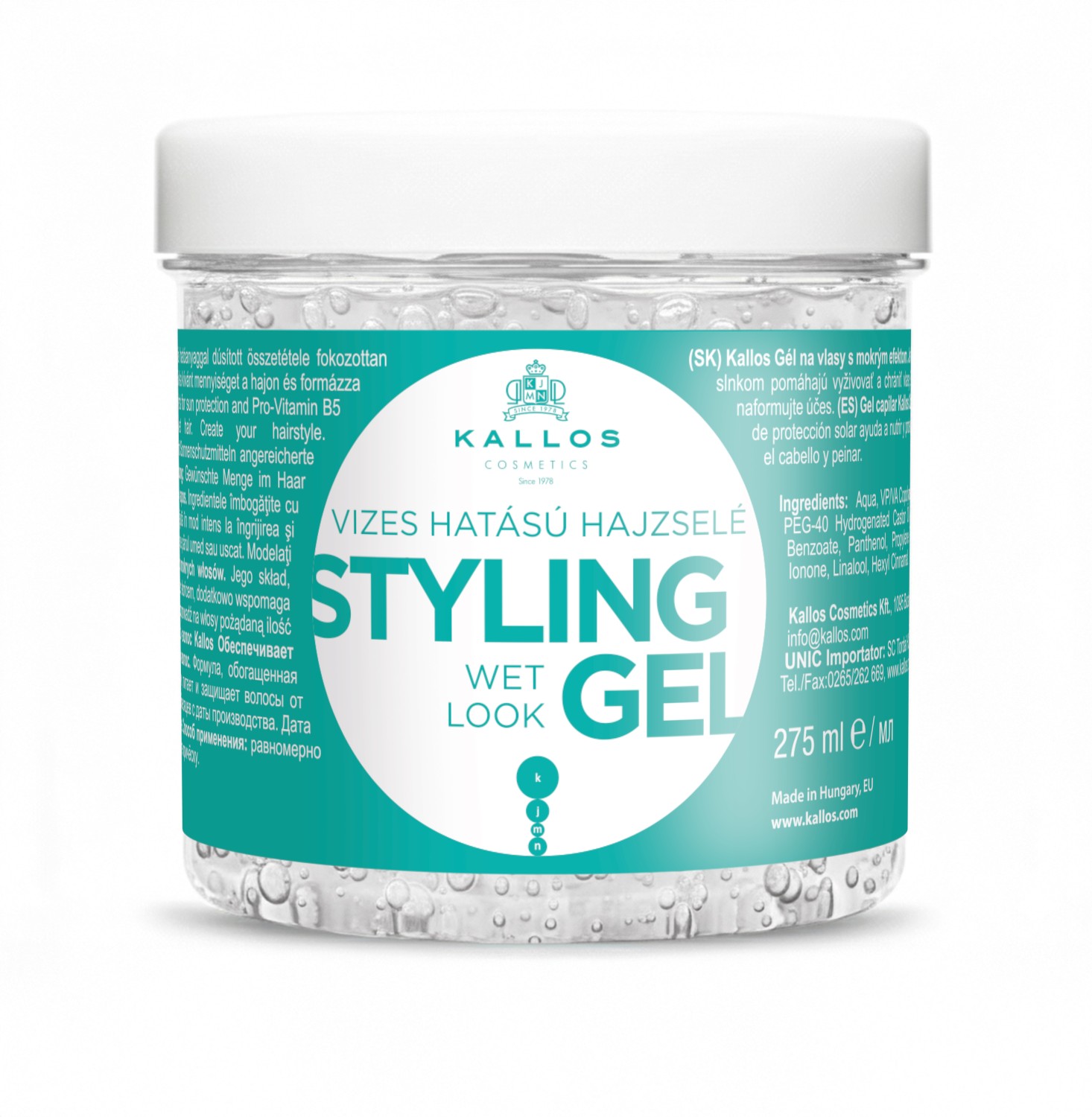 Kallos Wet Look Styling Gel 275 ml KA-KJMN2542
