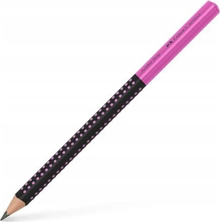 FABER-CASTELL Grip Jumbo TwoTone HB - dreieckiger Graphitstift - rosa