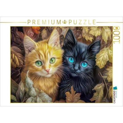 CALVENDO Puzzle Illustrationen von Katzen | 1000 Teile Lege-Größe 64x48cm Foto-Puzzle für glückliche Stunden