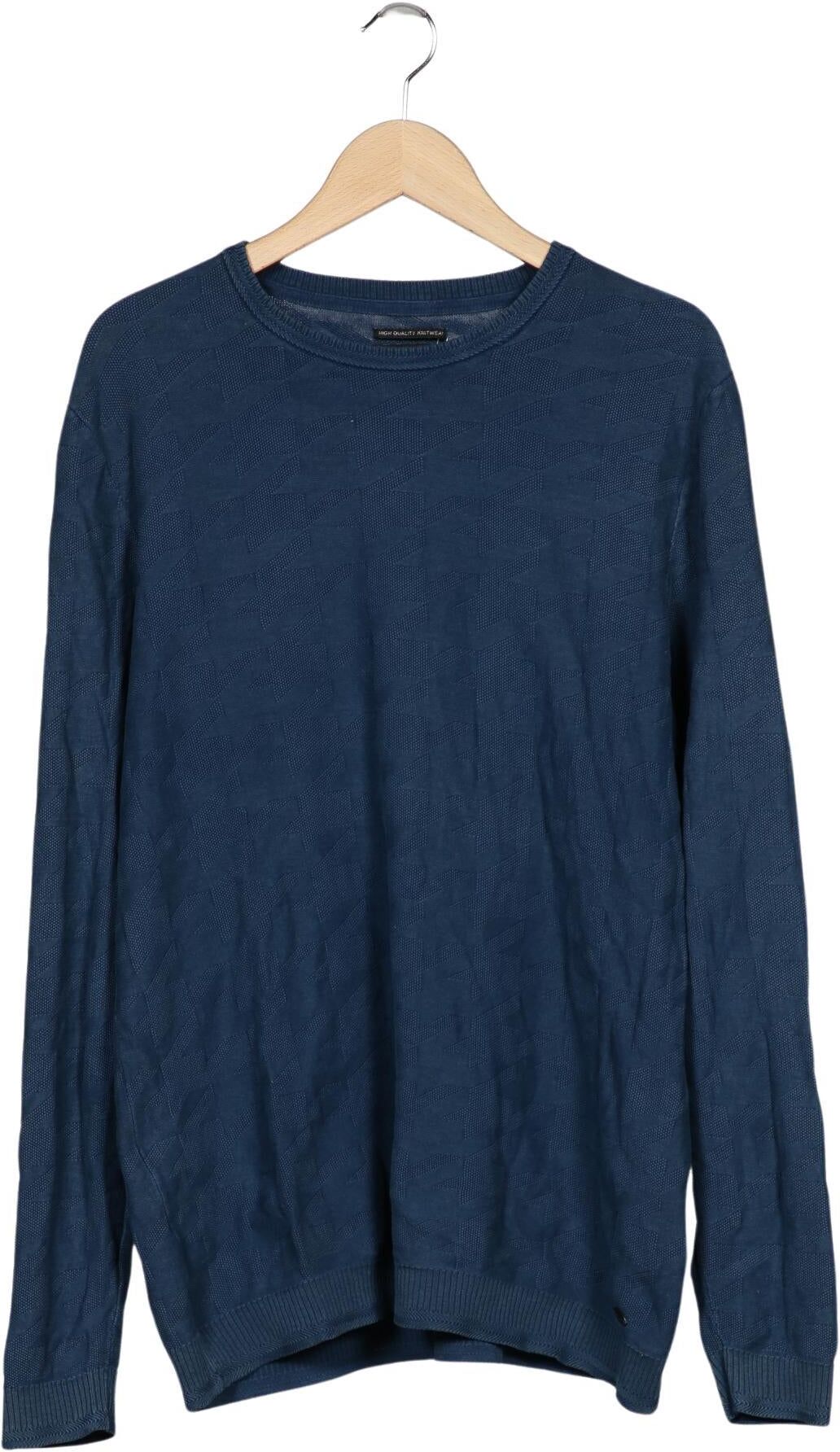 Salsa Herren Pullover, Marineblau, Gr. Xxl, Baumwolle - Second Hand