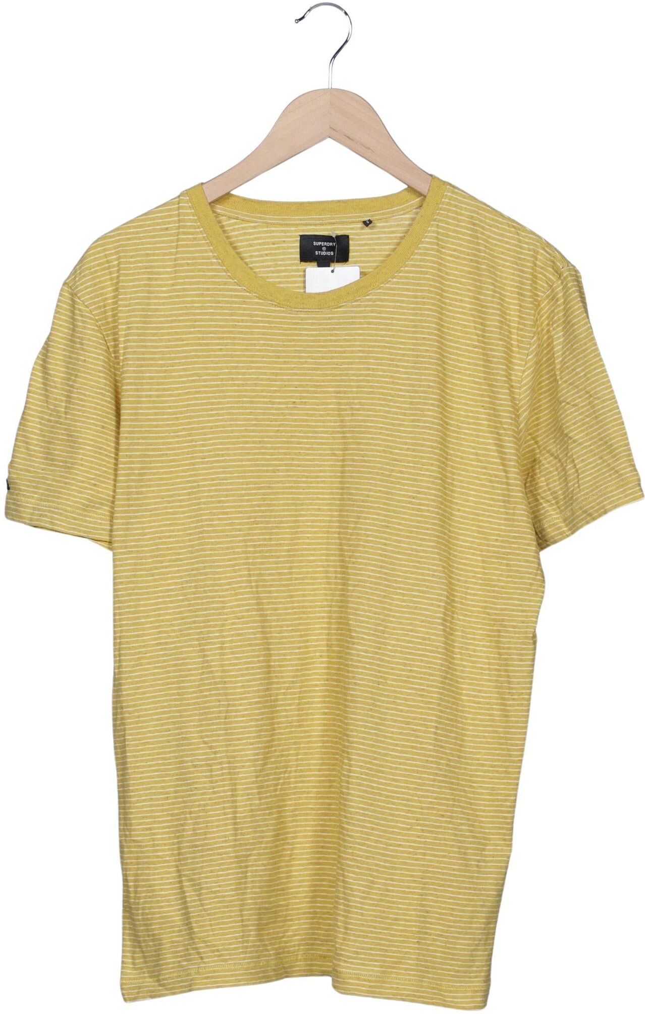 Superdry Herren T-Shirt, Gelb, Gr. L, Hanf / Baumwolle - Second Hand