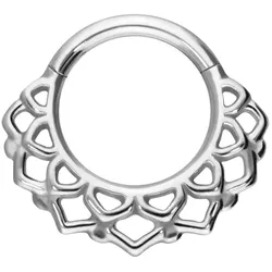 Chirurgenstahl Segmentring Clicker ORIENTALISCHES DESIGN