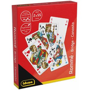 Idena Kartenspiel 40384, Romme, ab 6 Jahre, 2-6 Spieler, Französisches Bild