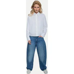 Puristische Damenbluse Weiß 42