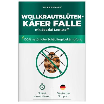 Silberkraft Wollkrautblütenkäfer-Falle zur Befallsüberwachung - mit Spezial-Lockstoff - hochwirksam & laborgeprüft – 3 Fallen