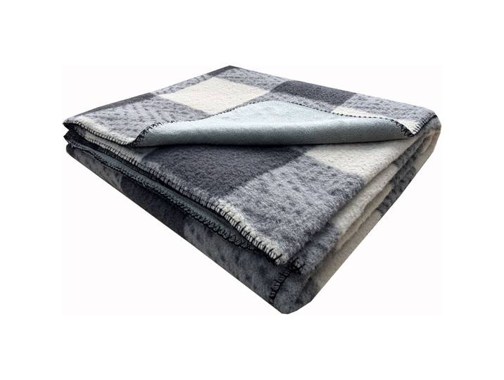 Wohndecke Wanda beige/navy 100 Prozent Polyester 150 x 200 cm - Material: 100% Polyester - Wohndecke