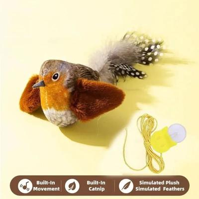 Uplifted Finds Aero Sonic Interactive Flying Bird Cat Toy brown 6 X 13 Cm