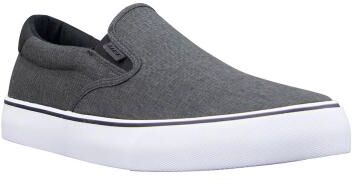 Lugz Clipper Linen (Men's) Casual Shoes in Black/White/Gum, Size 10 D, Textile