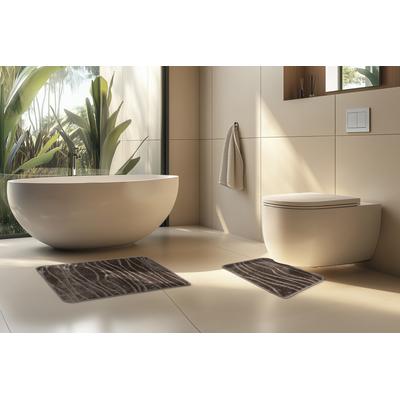 Badematte KAYOOM "Badematte Lagoon 225", braun (taupe), (50cm x 40cm ) (40cm x 80cm ), Polypropylen, Badematten, Badematte, Kurzflor