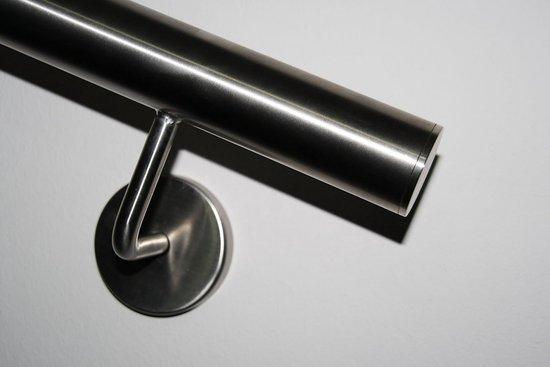 Treppenhandlauf 42,4 mm Durchmesser - 3700 mm, satinierte Oberfläche