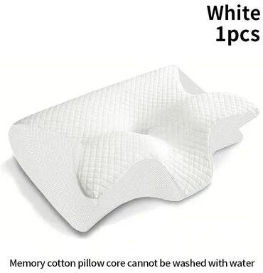 Uplift Essentials 2 in 1 Ergonomic Memory Foam Cervical Pillow white