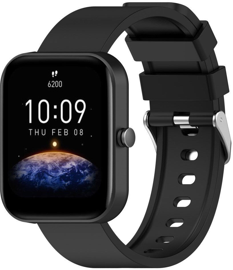 INCOVER Universal Silikone Smartwatch Urrem (20mm) m. Metal Spænde - Sort