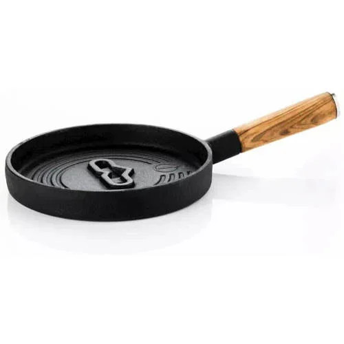 Forged Serveerpannetje Churrasco van Gietijzer en Olijfhout - ø 18 cm