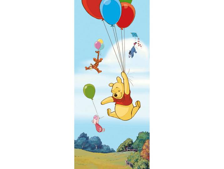 Poster Porte Winnie L'Ourson Ballon Disney Intisse 90x202 Cm