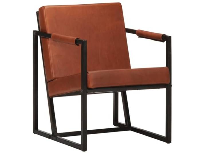 Heofavd Sessel Echtleder Braun Polstersessel Lounge Armlehnsessel