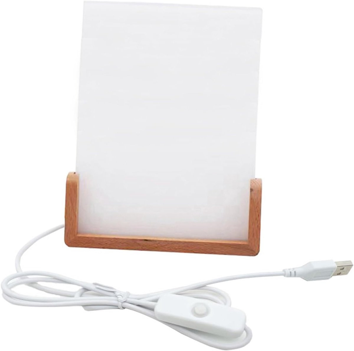 Acryl Fotolijst met LED Verlichting - Transparant Hout - Sublimatie Lijst voor Home Decoratie