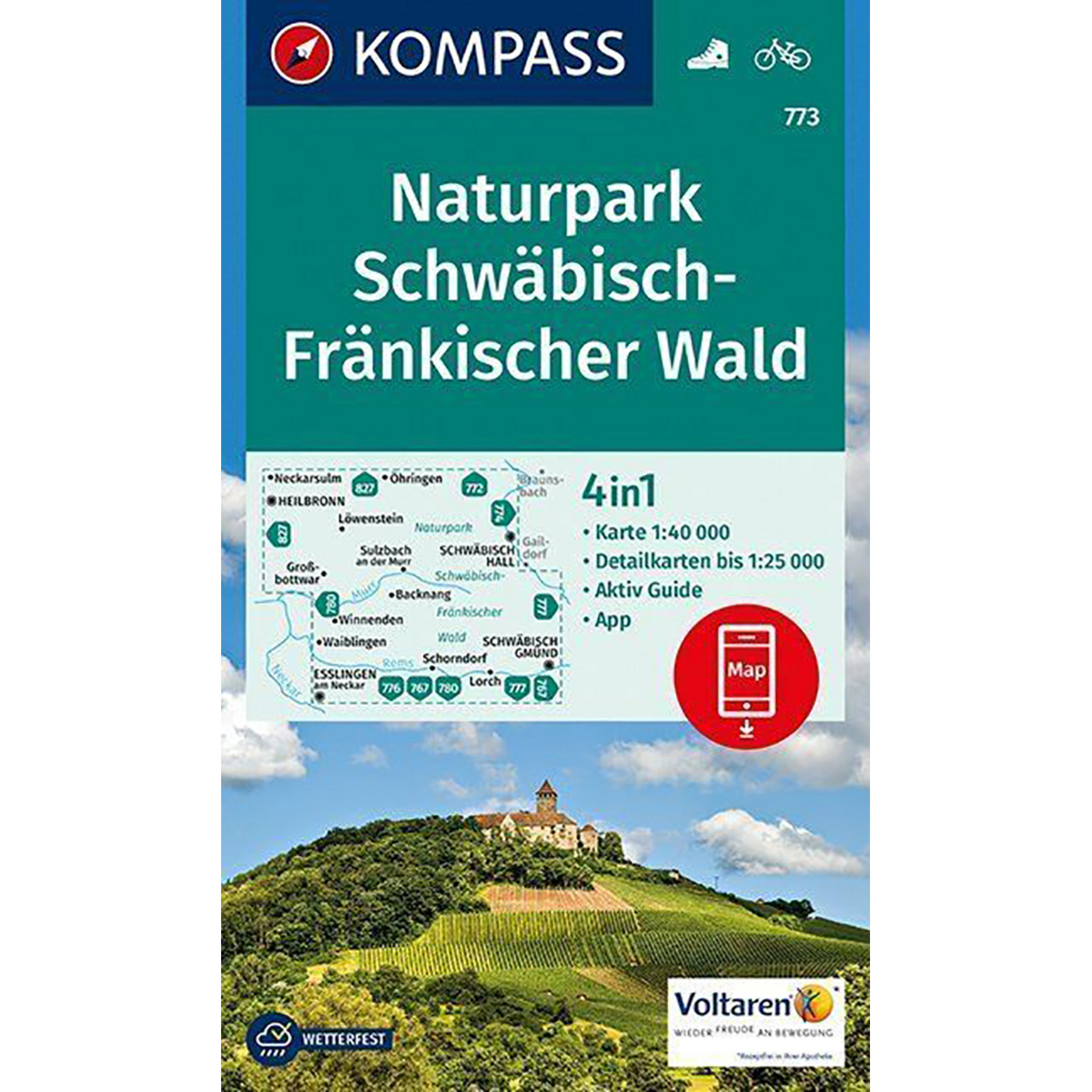 Kompass Verlag WK 773 Naturpark Schwäbisch Fränkischer Wald Topografische Karten