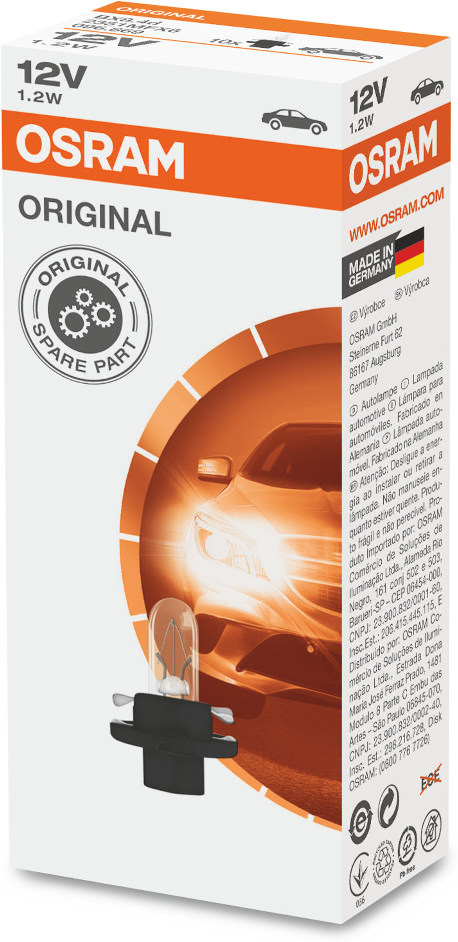 Osram Glühlampe, Instrumentenbeleuchtung 2351mfx6