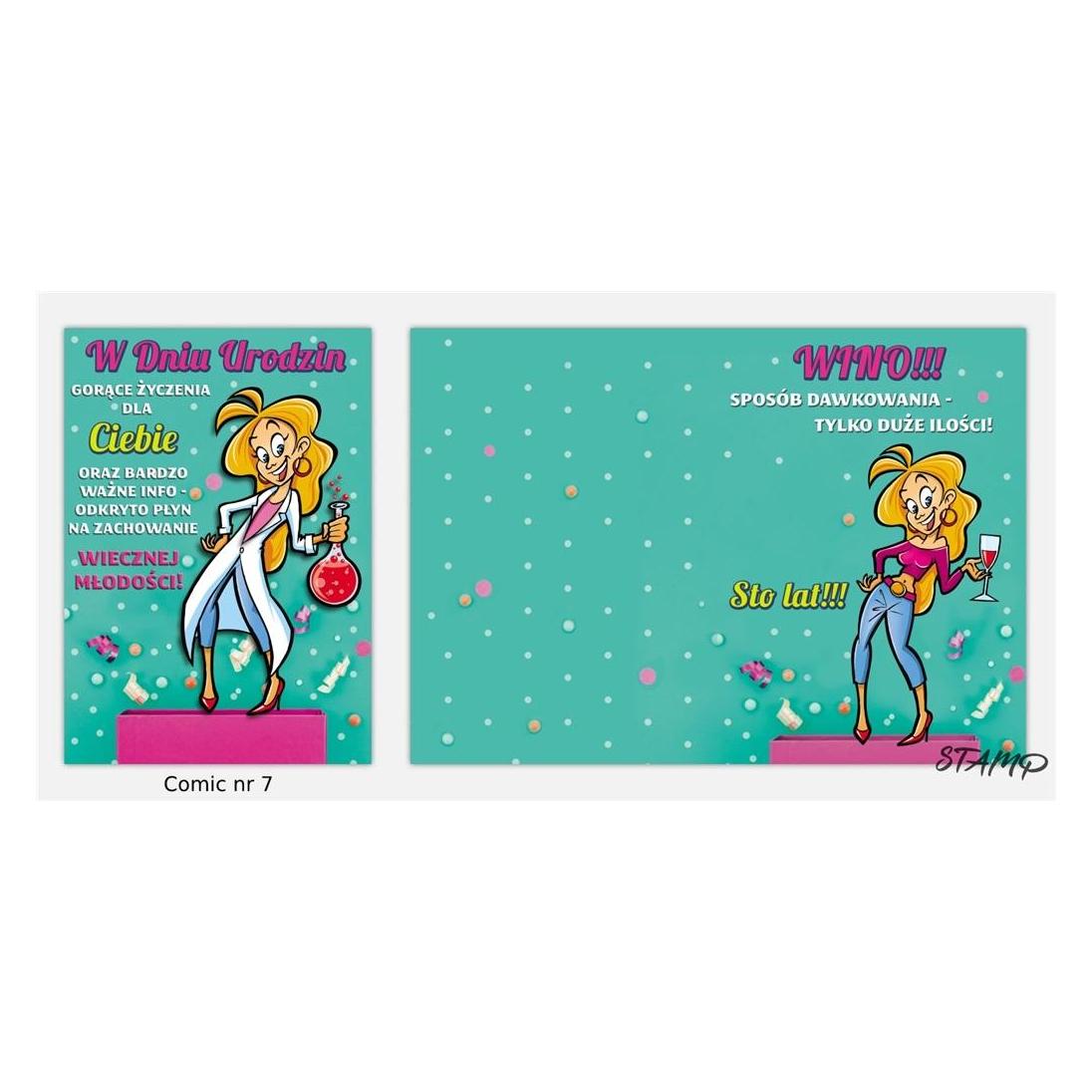Stamp Comic B6 Karte + Umschlag Muster Nr. 07 Geburtstag (47995911)