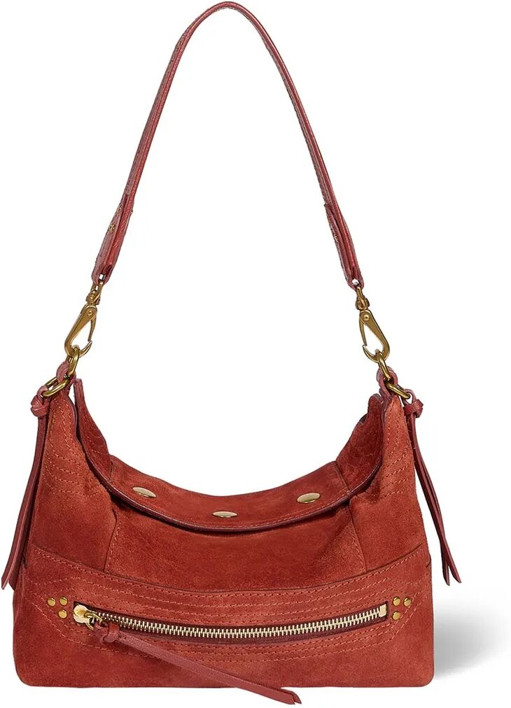 Jérôme Dreyfuss Sac Lucky Hobo Small Croute Velours Rouille taille unique