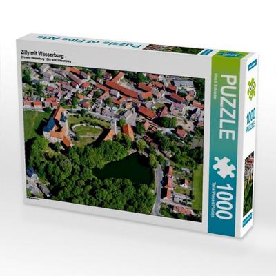 CALVENDO Puzzle Zilly mit Wasserburg | 1000 Teile Lege-Größe 64 × 48 cm Foto-Puzzle für glückliche Stunden