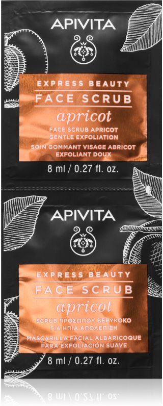 Apivita Express Beauty Apricot gentle skin scrub 2x8 ml