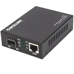 Intellinet 10GBase-T auf 10GBase-R Medienkonverter, 1 x 10 GB SFP+ Slot, 1 x 10 GB RJ45-Port